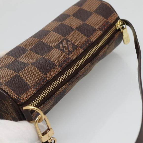 LOUIS VUITTON Damier Ebene Papillon Pouch LV Auth 130869 - Picture 6 of 16